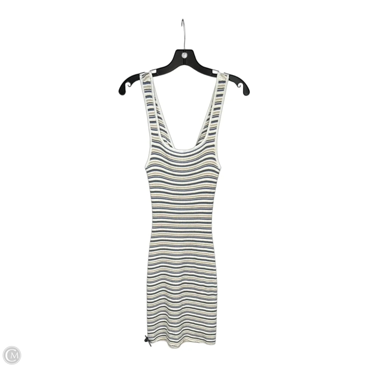 Dress Casual Midi By Abercrombie And Fitch In Blue & Cream, Size: M