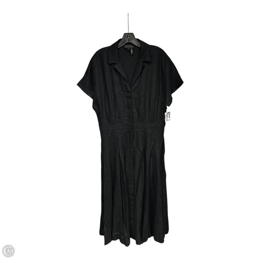Dress Casual Maxi By Donna Karan In Black, Size: L