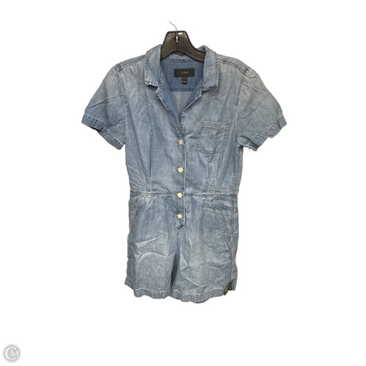 Romper By J. Crew In Blue Denim, Size: 6