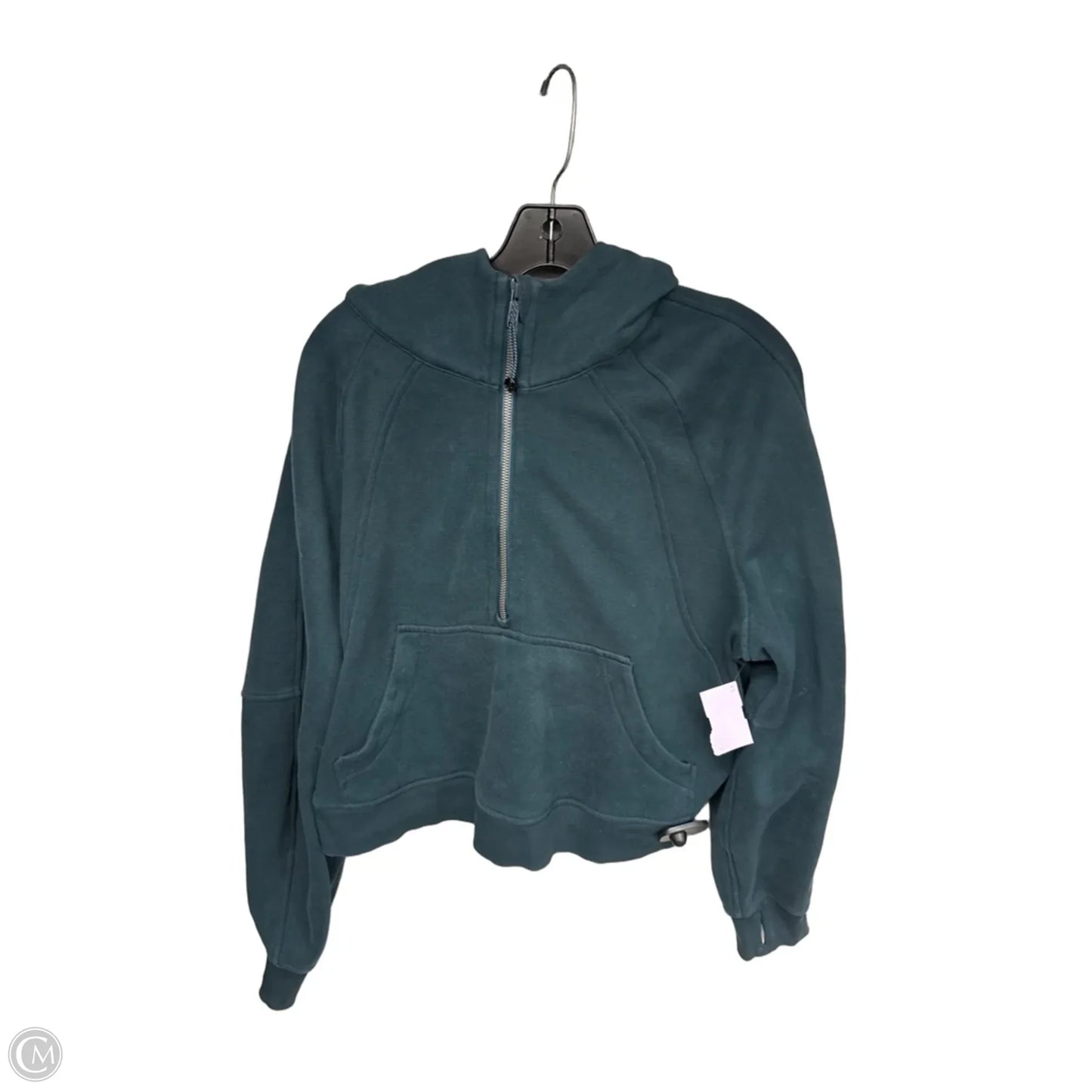 Athletic Sweatshirt Hoodie By Lululemon In Teal, Size: M