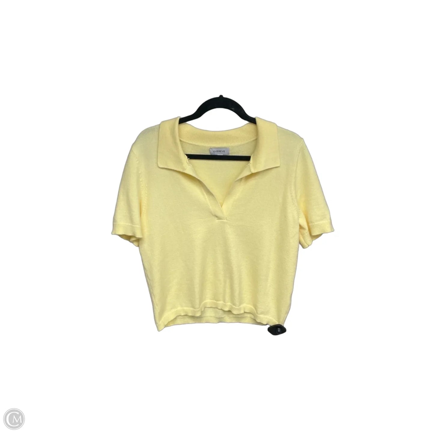 Top Short Sleeve By Evereve In Yellow, Size: M