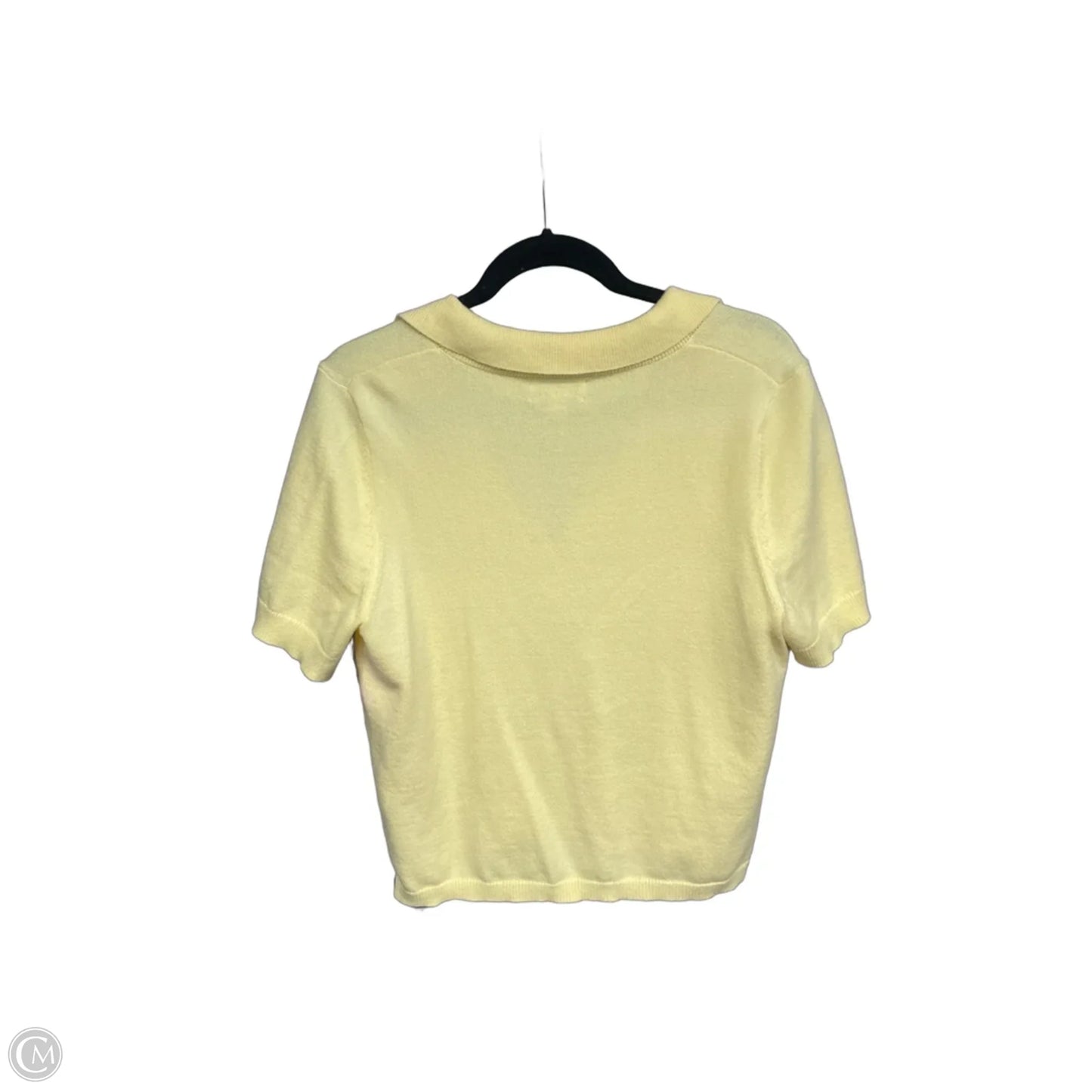 Top Short Sleeve By Evereve In Yellow, Size: M