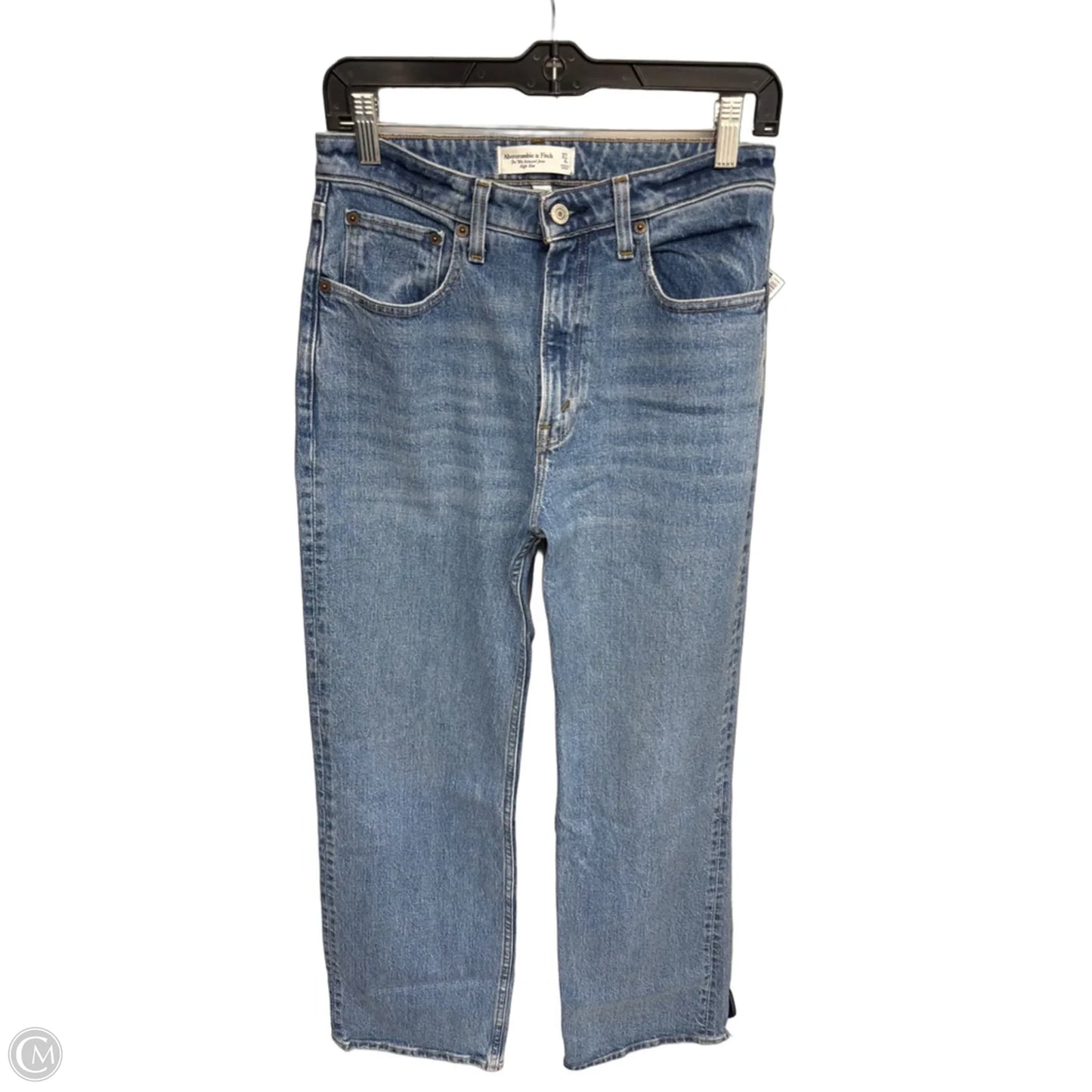 Jeans Straight By Abercrombie And Fitch In Blue Denim, Size: 4