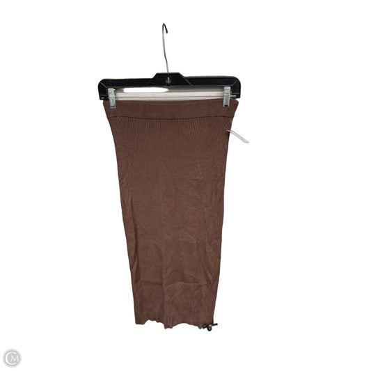 Skirt Midi By Abercrombie And Fitch In Brown, Size: Xsp
