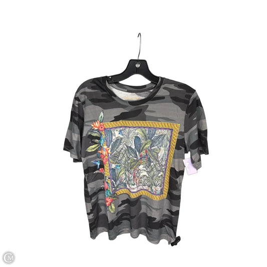Top Short Sleeve Designer By Johnny Was In Camouflage Print, Size: S