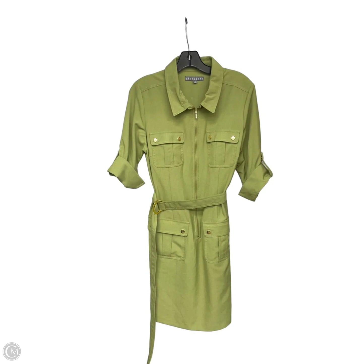 Dress Casual Midi By Sharagano In Green, Size: 12