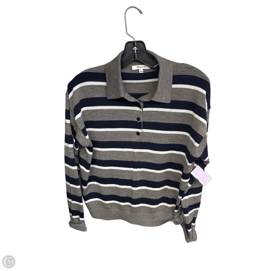 Top Long Sleeve By Madewell In Striped Pattern, Size: S