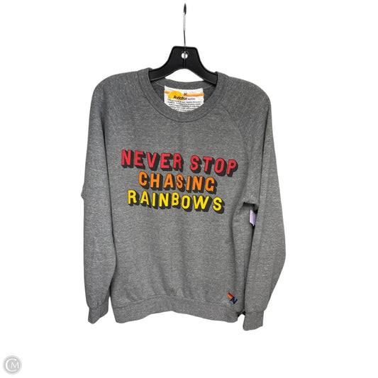 Sweatshirt Crewneck By Clothes Mentor In Grey, Size: M