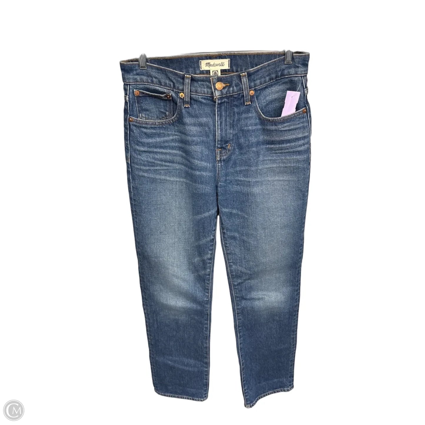 Jeans Straight By Madewell In Blue Denim, Size: 2