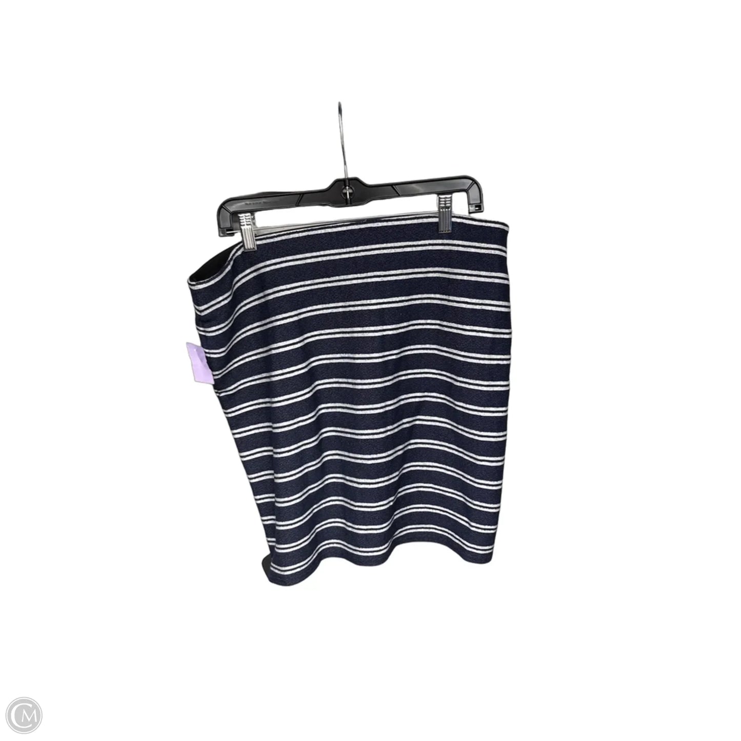 Skirt Mini & Short By Loft In Blue & White, Size: L