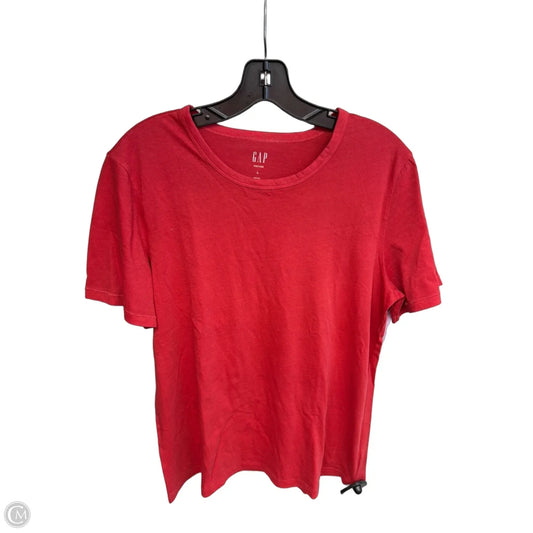 Top Short Sleeve Basic By Gap In Red, Size: L