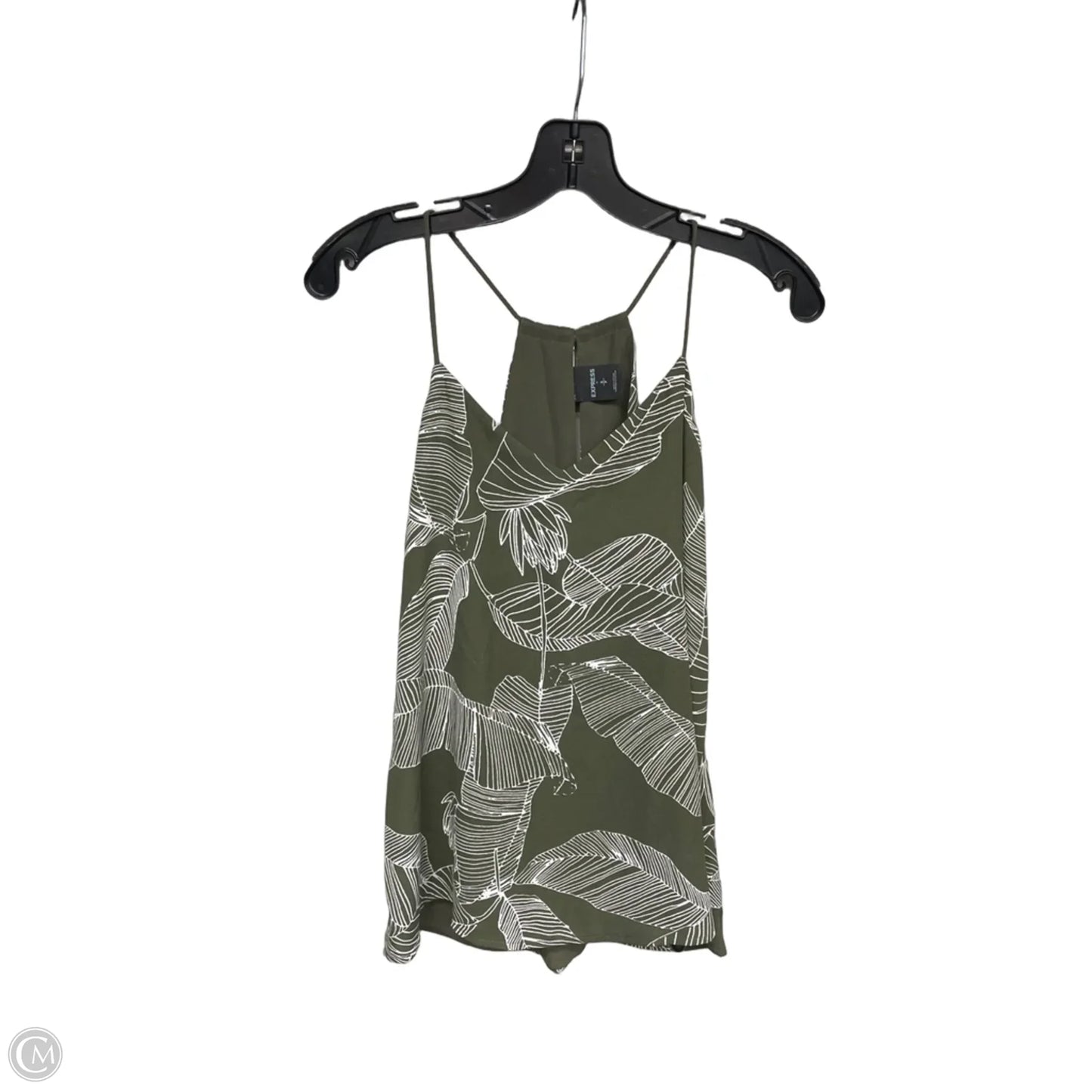 Top Sleeveless By Express In Green, Size: S