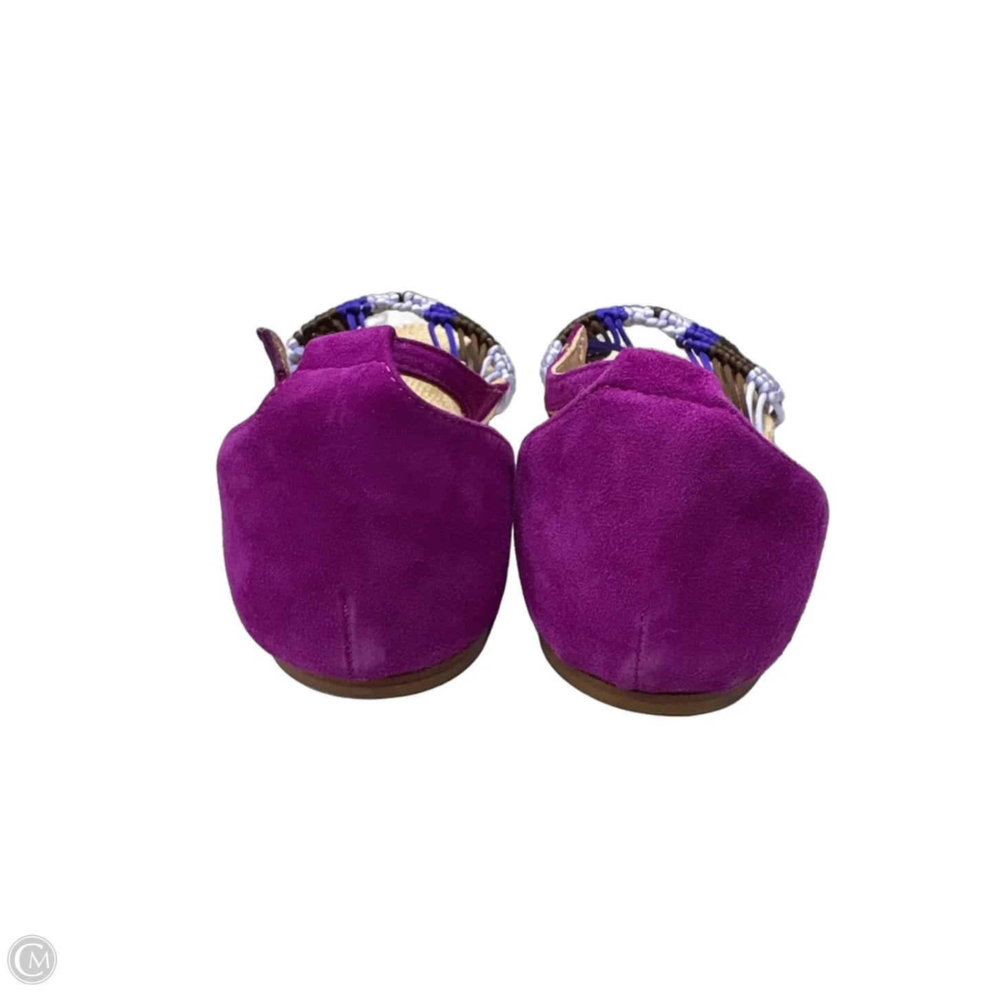 Sandals Flats By Clothes Mentor In Purple & Tan, Size: 6