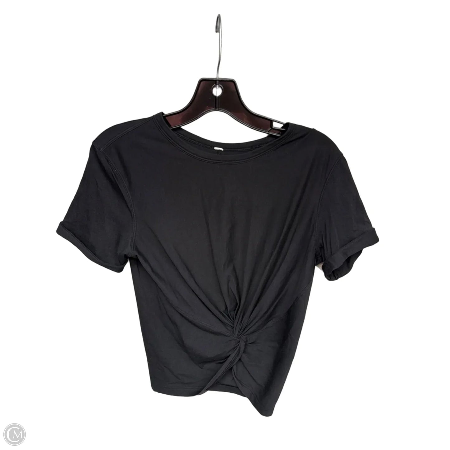 Athletic Top Short Sleeve By Lululemon In Black, Size: S