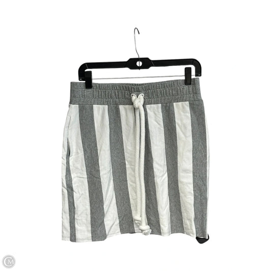 Skirt Mini & Short By Grey Lab In Grey & White, Size: L