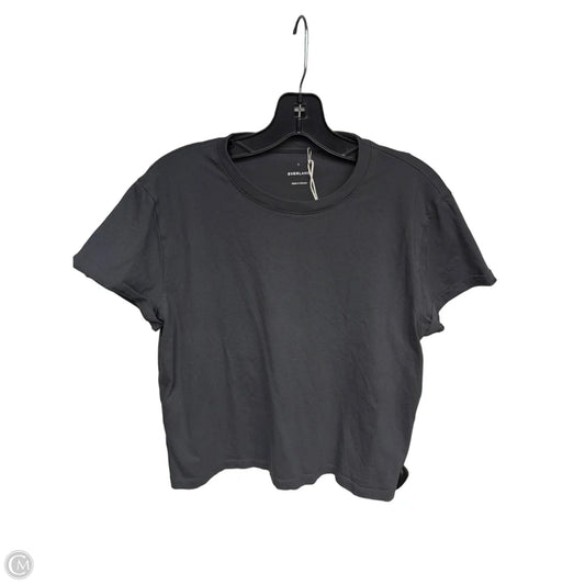 Top Short Sleeve Basic By Evereve In Grey, Size: L
