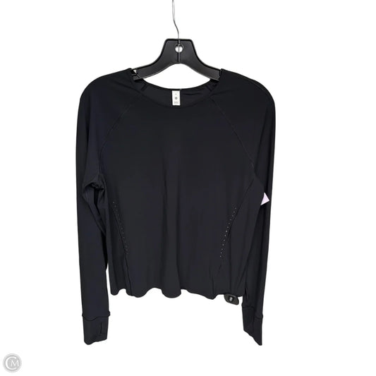 Athletic Top Long Sleeve Crewneck By Lululemon In Black, Size: 6