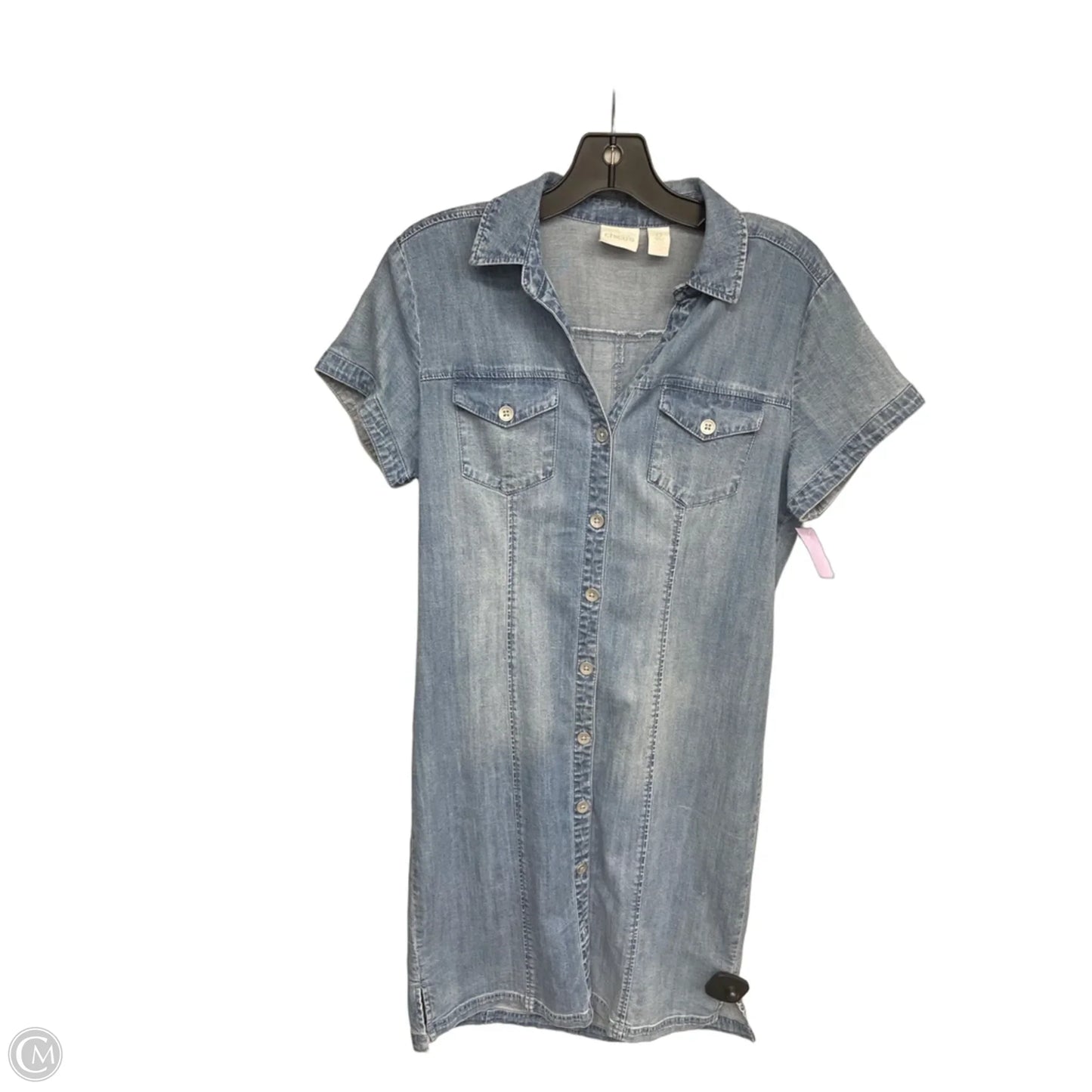 Dress Casual Short By Chicos In Blue Denim, Size: S