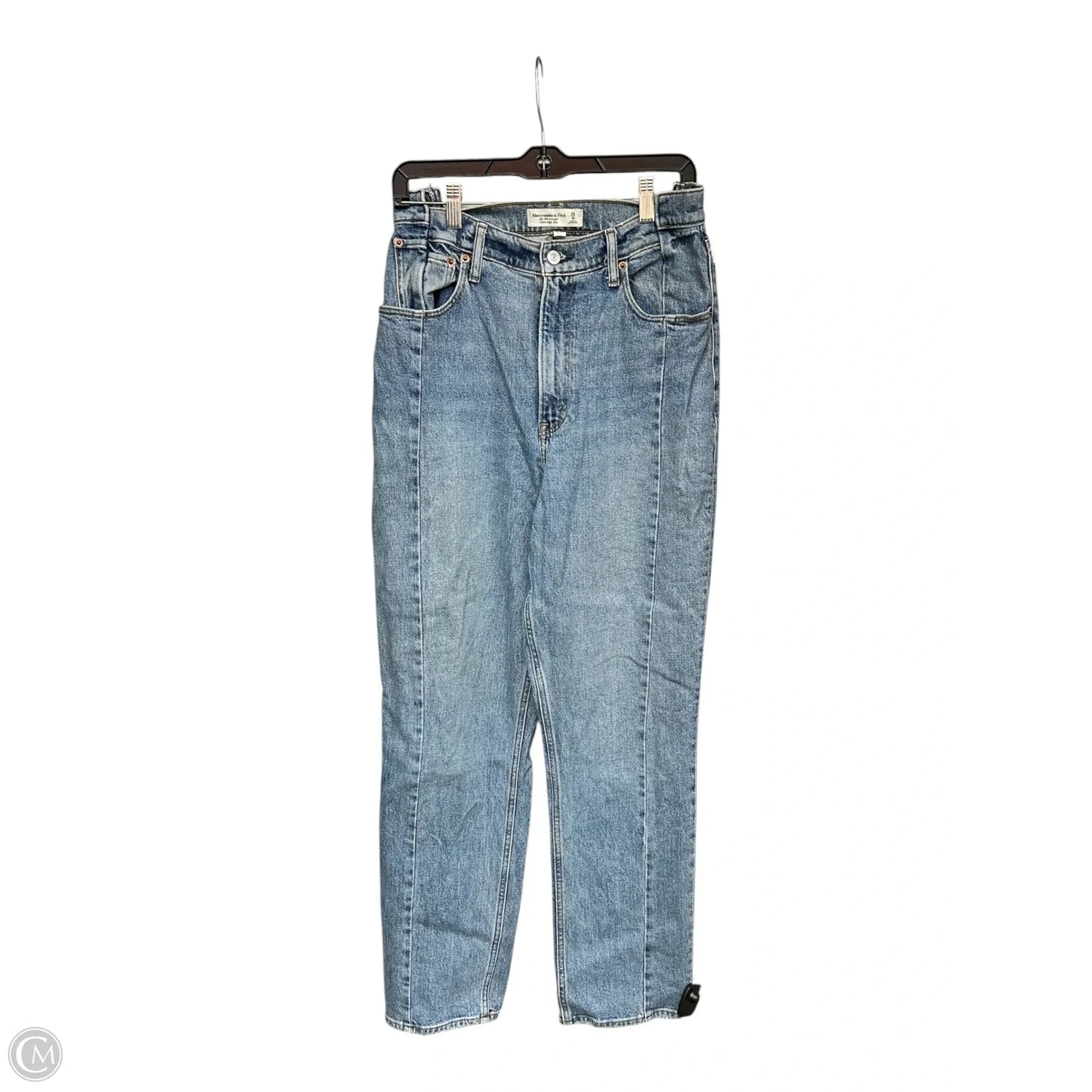 Jeans Straight By Abercrombie And Fitch In Blue Denim, Size: 8
