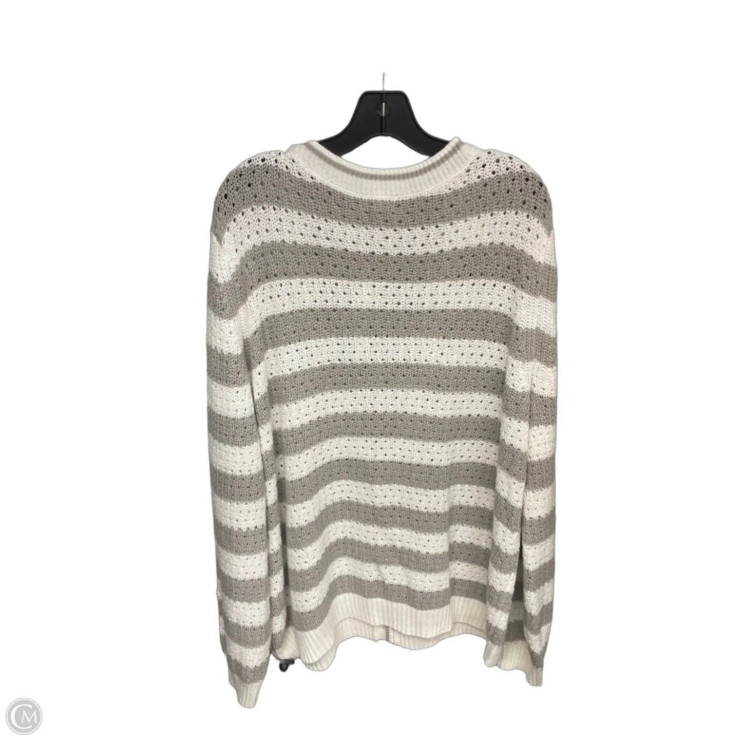 Cardigan By Caslon In Cream & Grey, Size: Xxl