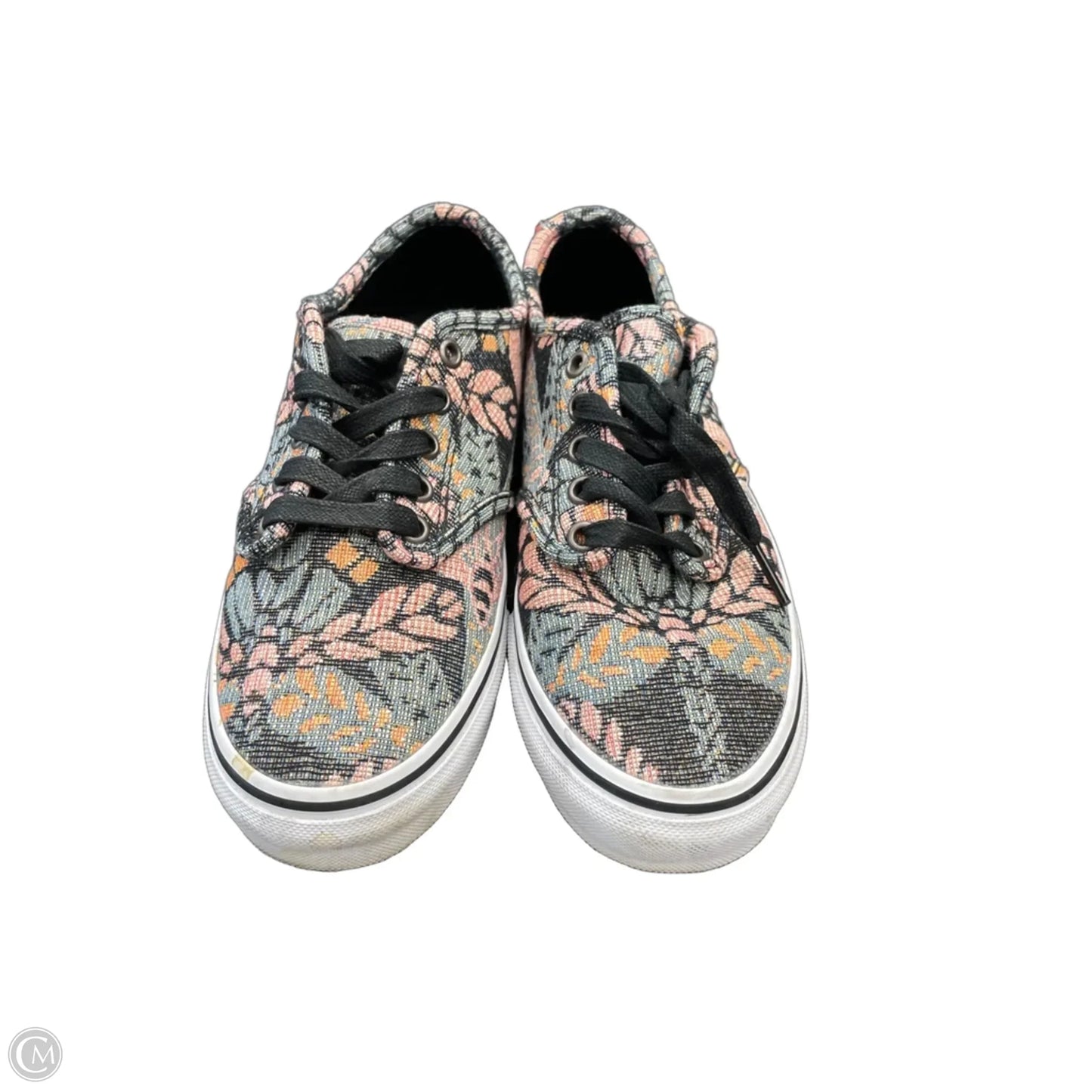 Shoes Sneakers By Vans In Black & Orange, Size: 7