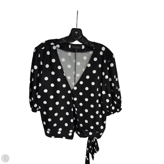 Top Short Sleeve By Eloquii In Black & White, Size: 20