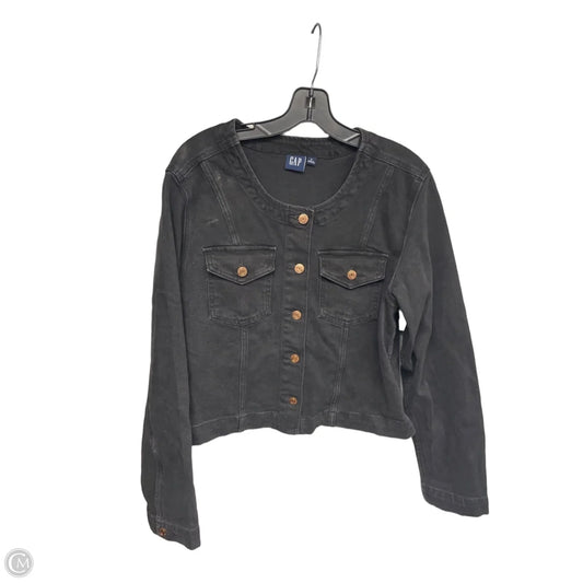 Jacket Denim By Gap In Black Denim, Size: L