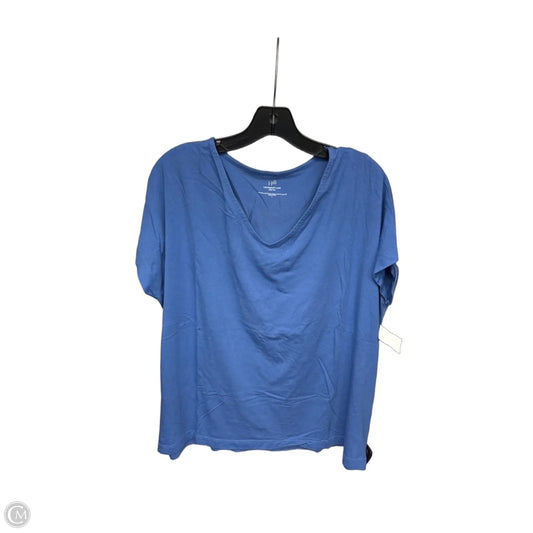 Top Short Sleeve Basic By J. Jill In Blue, Size: L
