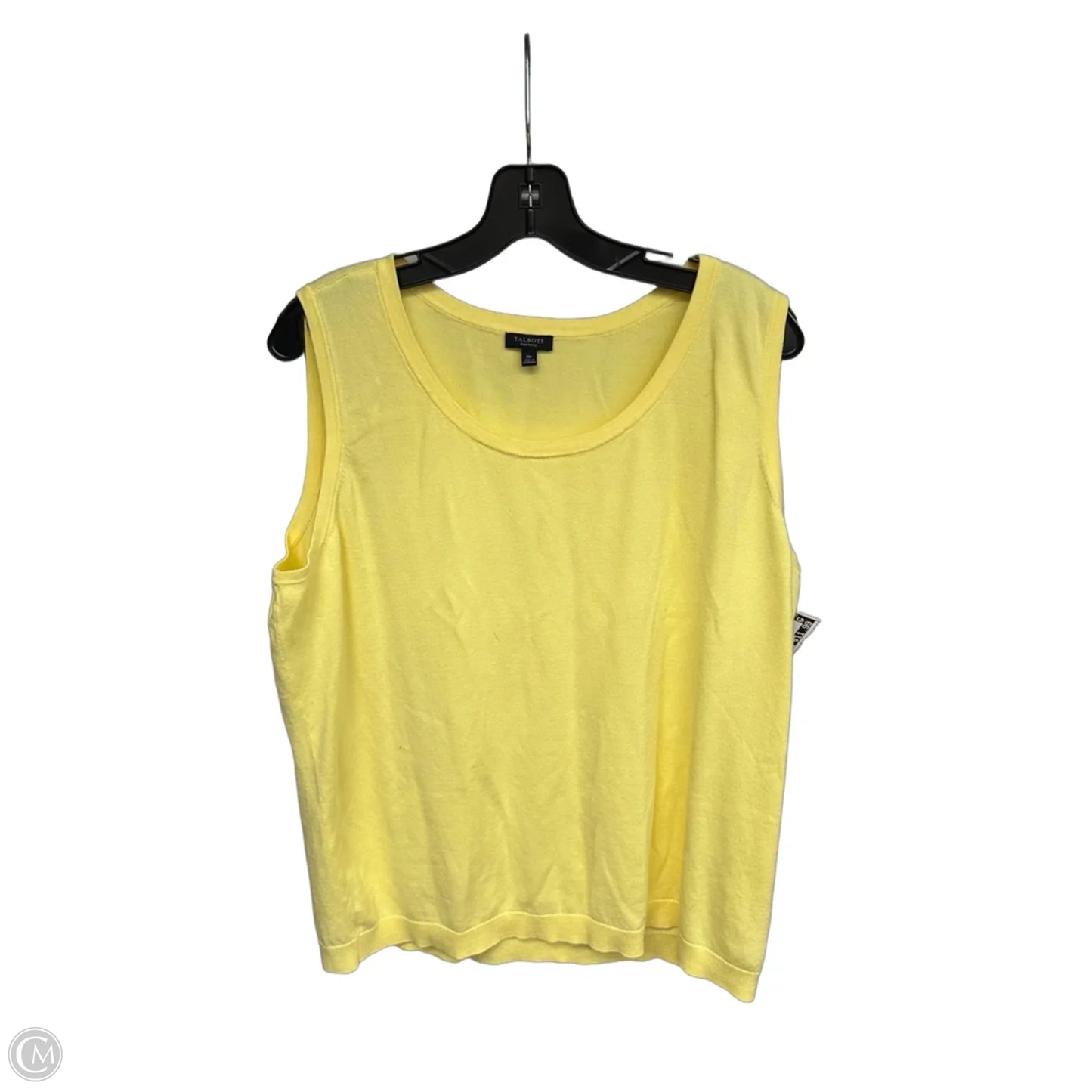 Top Sleeveless By Talbots In Yellow, Size: 2x