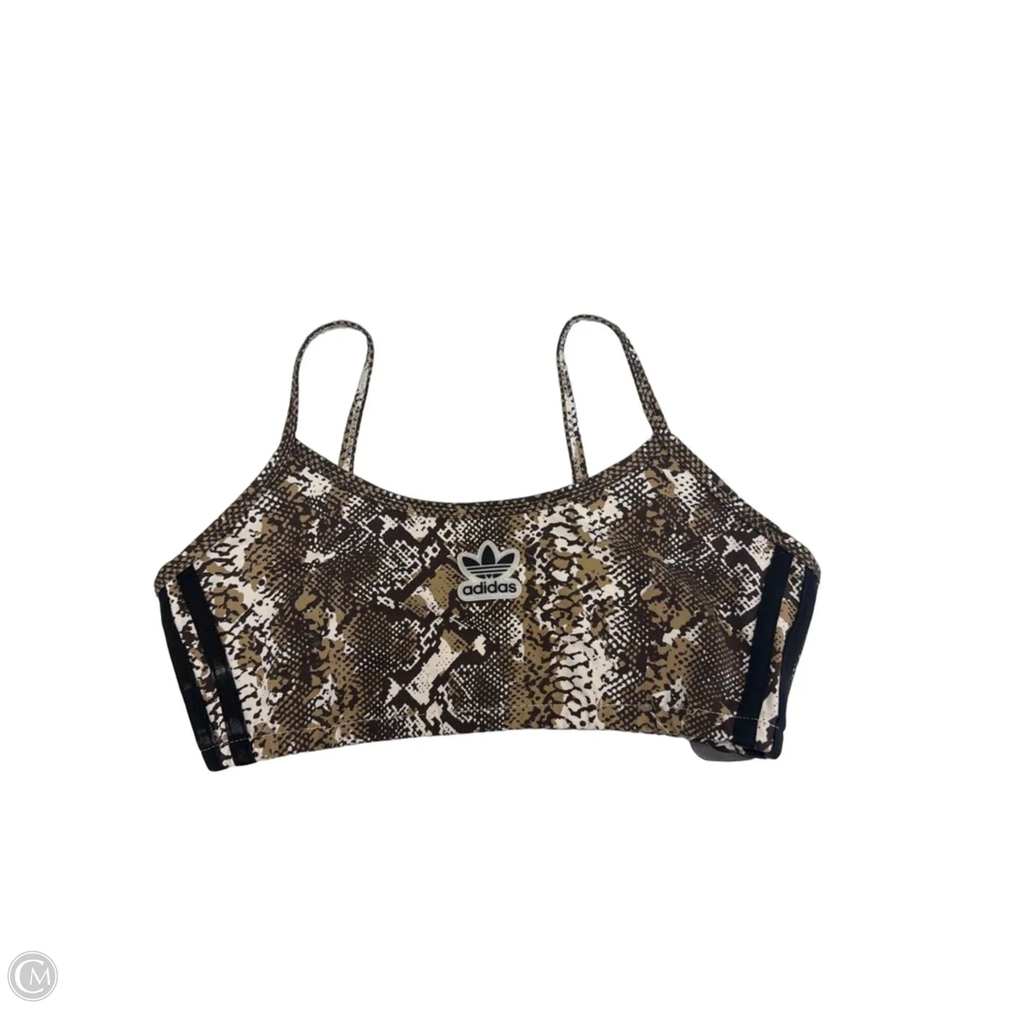 Athletic Bra By Adidas In Snakeskin Print, Size: S