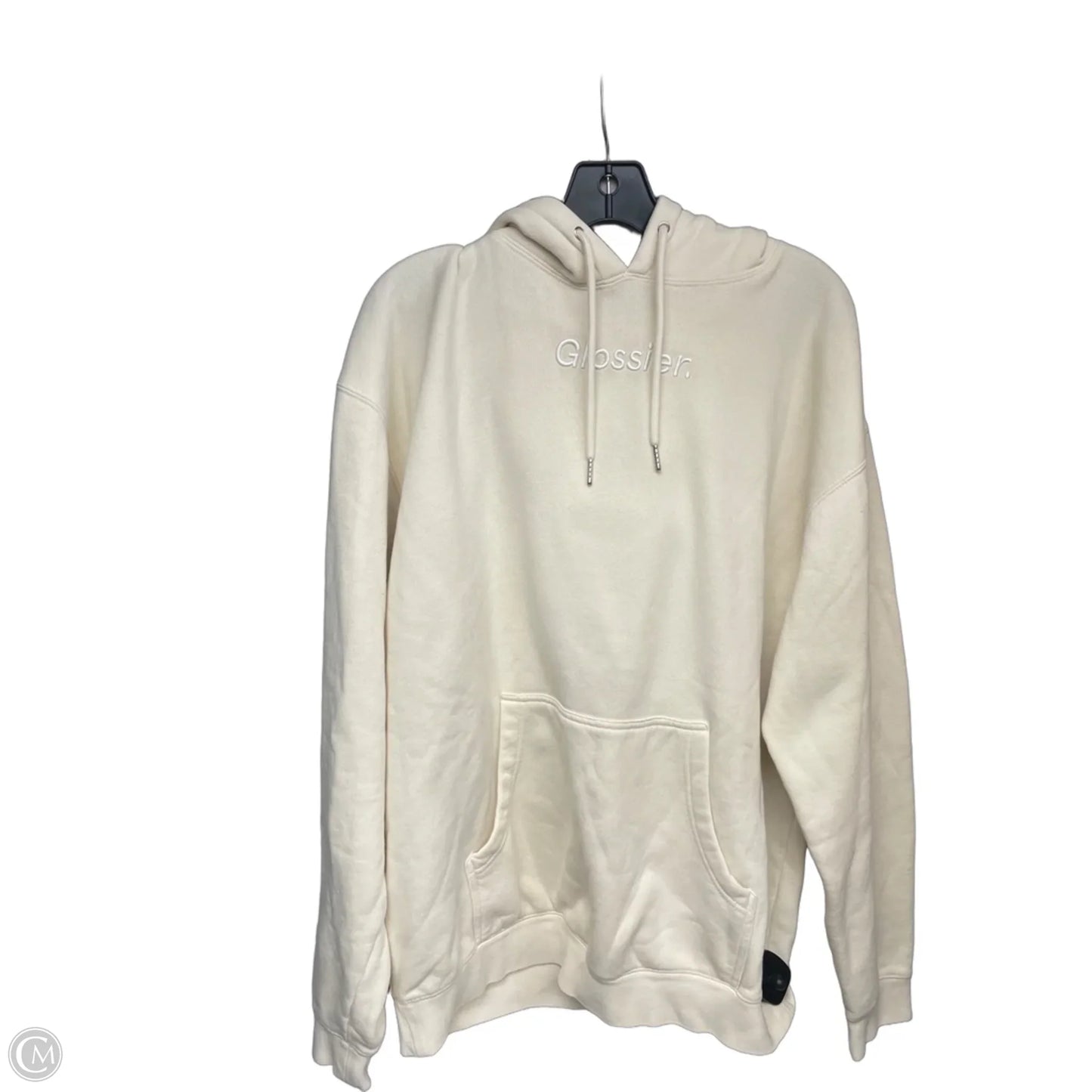 Sweatshirt Hoodie By Clothes Mentor In Beige, Size: L