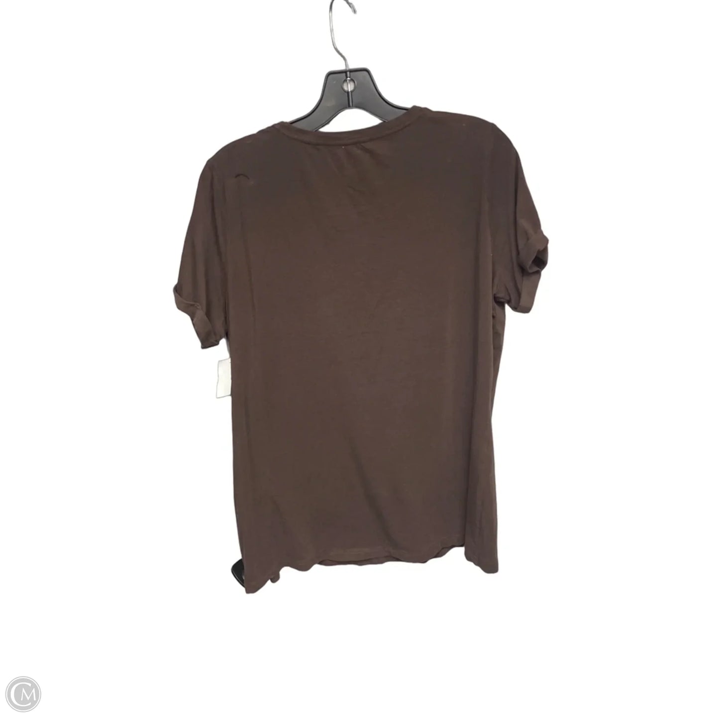 Top Short Sleeve Basic By Ana In Brown, Size: Xl