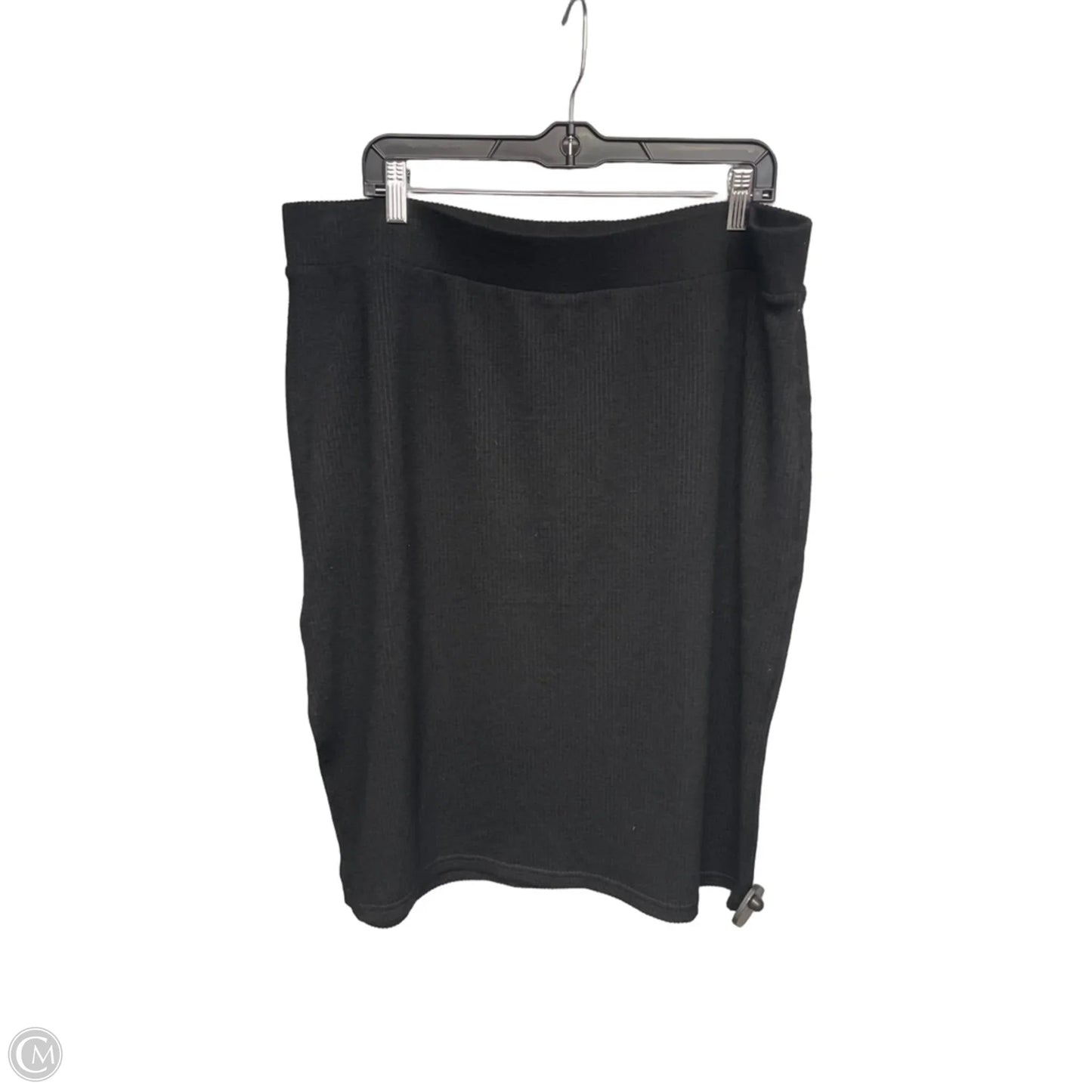 Skirt Midi By Time And Tru In Black, Size: Xxl