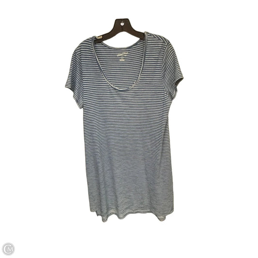 Dress Casual Midi By Universal Thread In Blue & White, Size: L