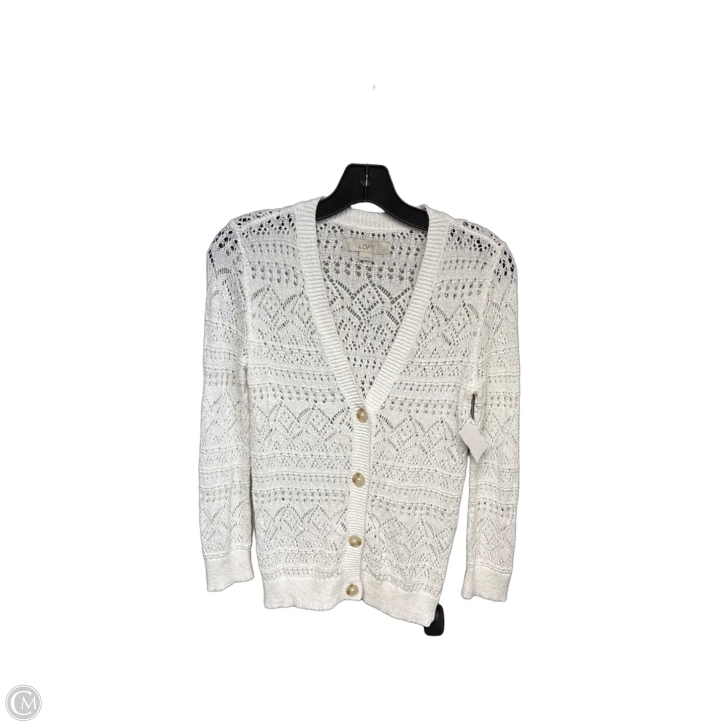 Cardigan By Loft In Cream, Size: Xs