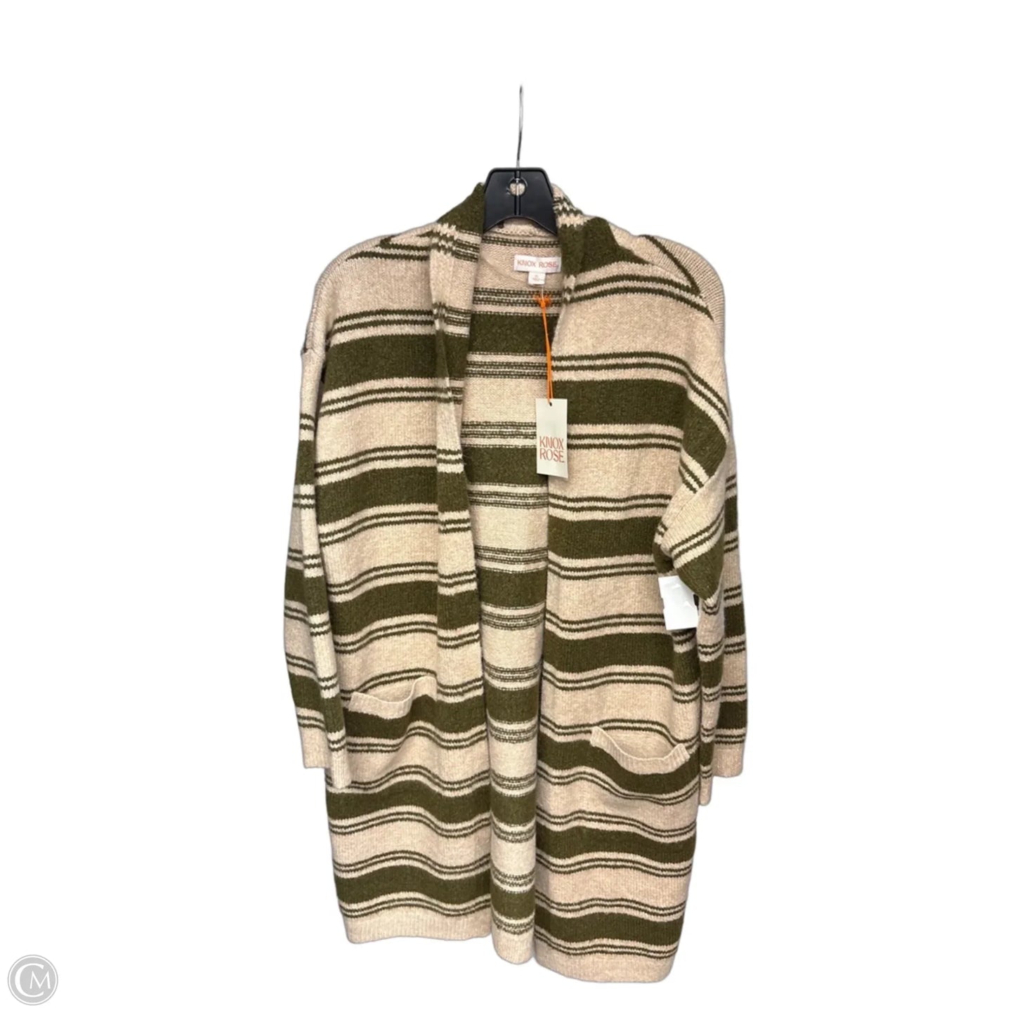 Cardigan By Knox Rose In Green & Tan, Size: Xs