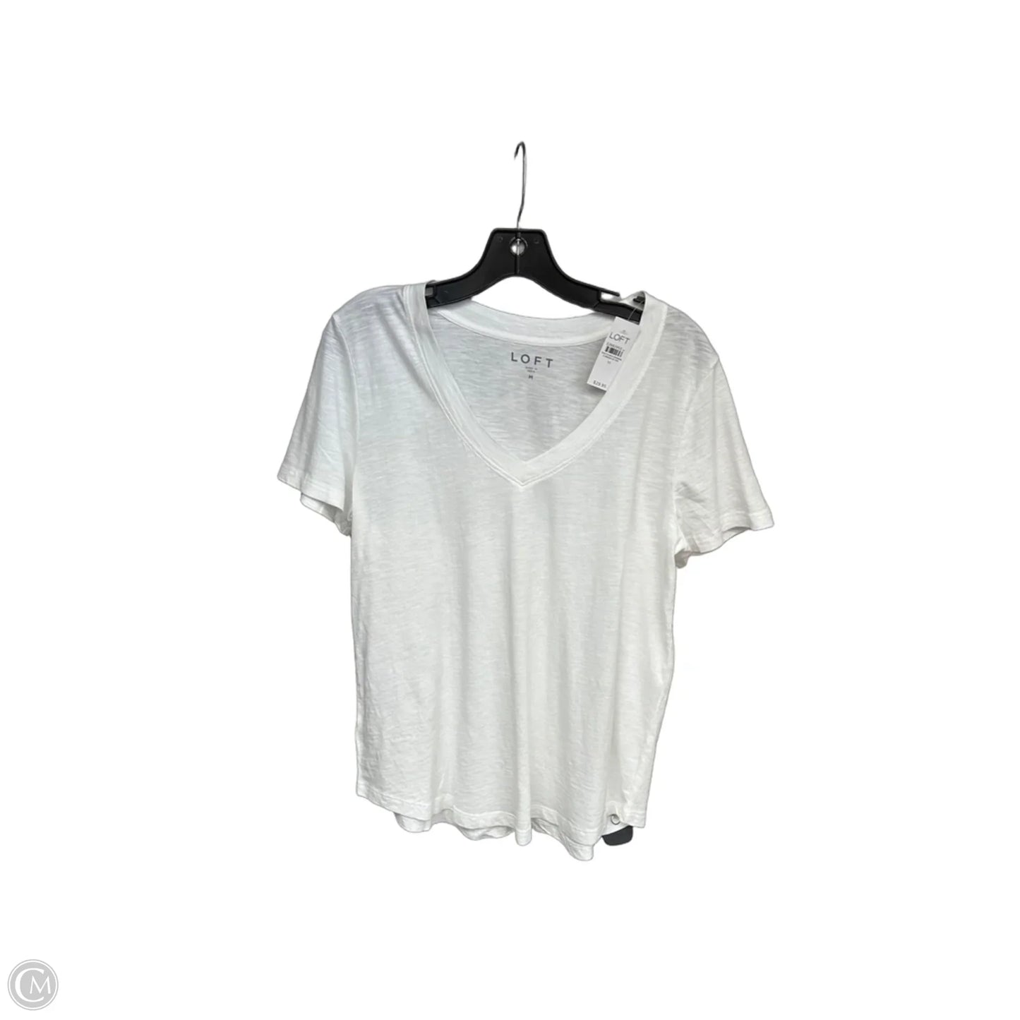 Top Short Sleeve Basic By Loft In White, Size: M