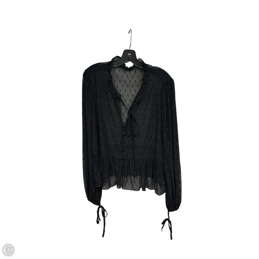 Top Long Sleeve By Clothes Mentor In Black, Size: L