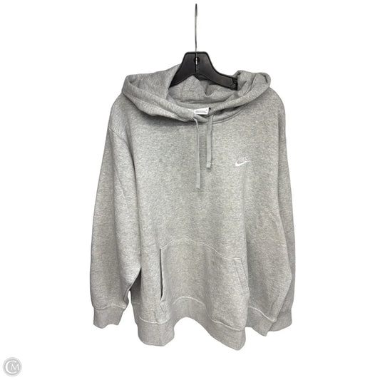 Athletic Sweatshirt Hoodie By Nike Apparel In Grey, Size: 3x