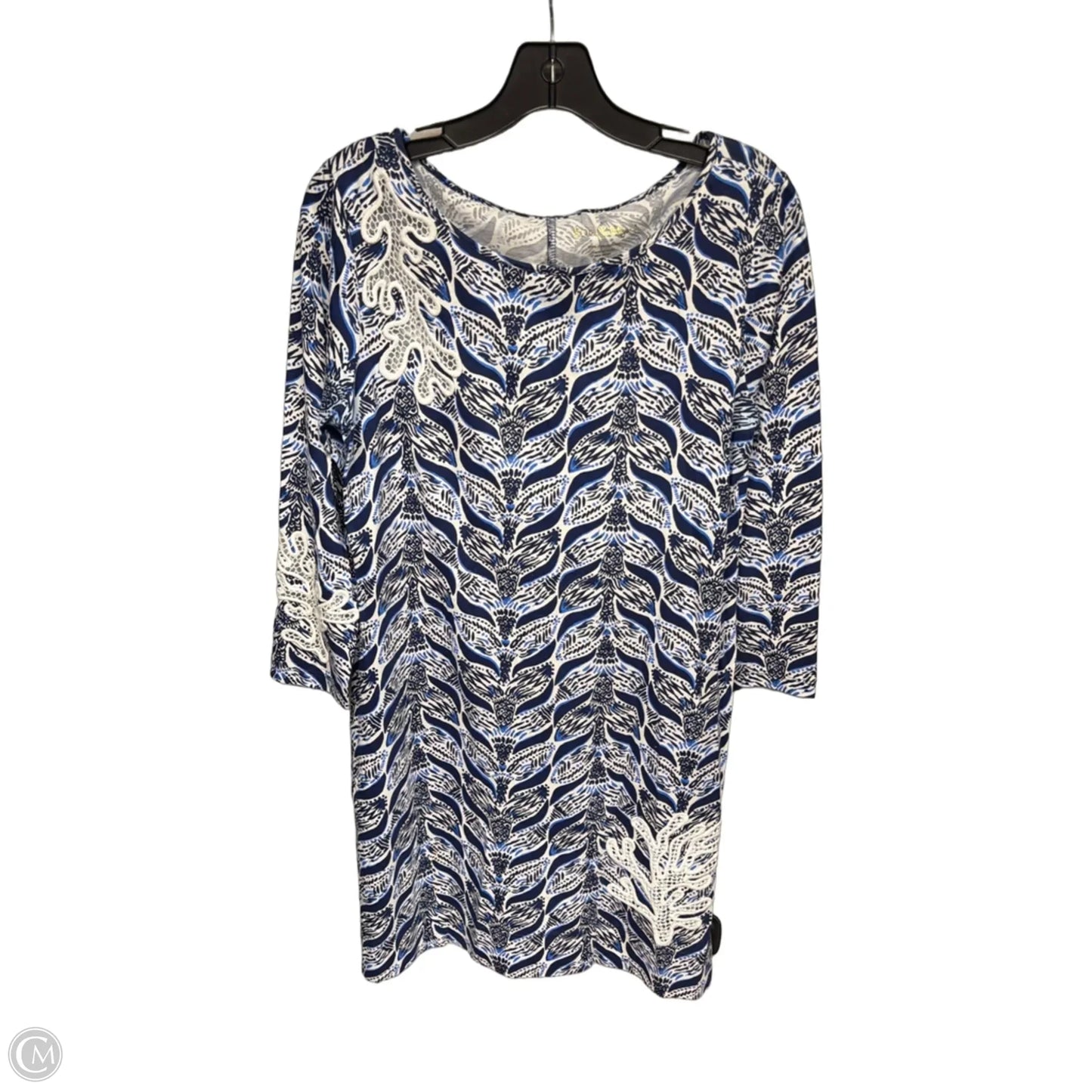 Dress Casual Short By Lilly Pulitzer In Blue & White, Size: M