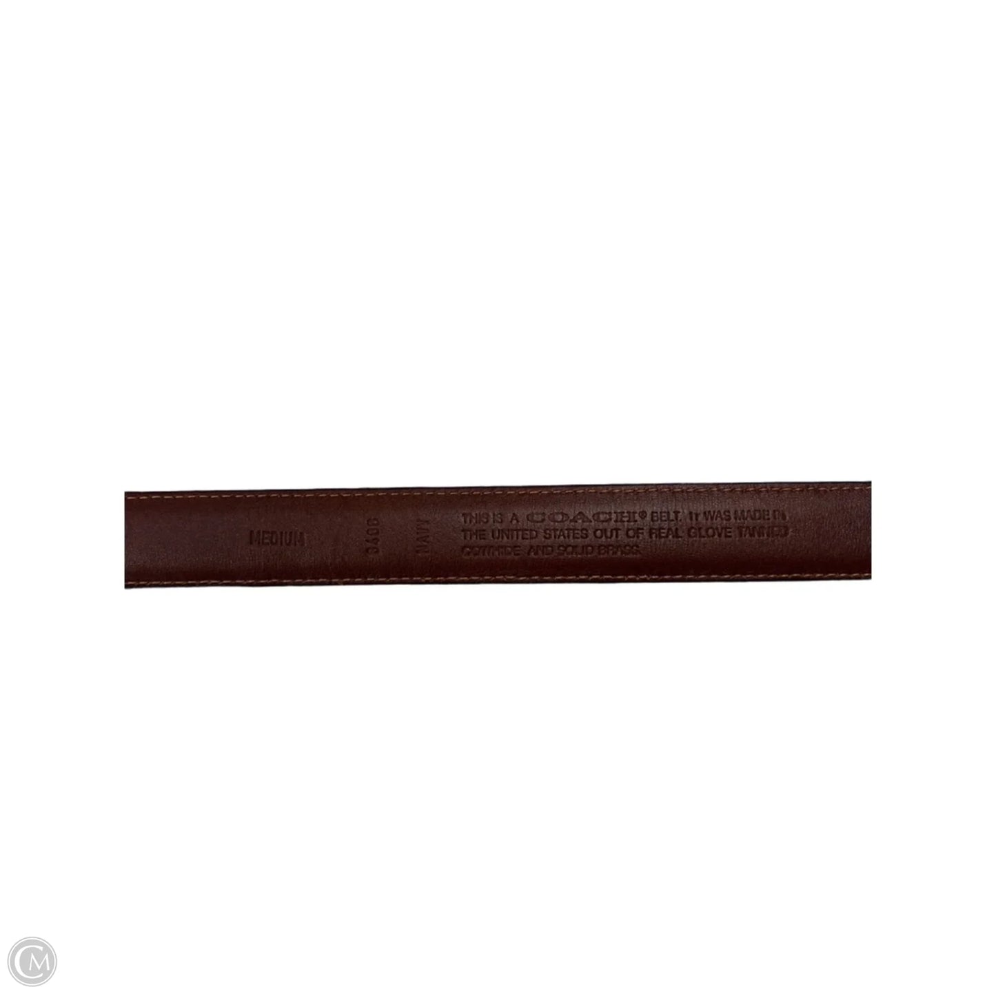 Belt Designer By Coach, Size: Medium