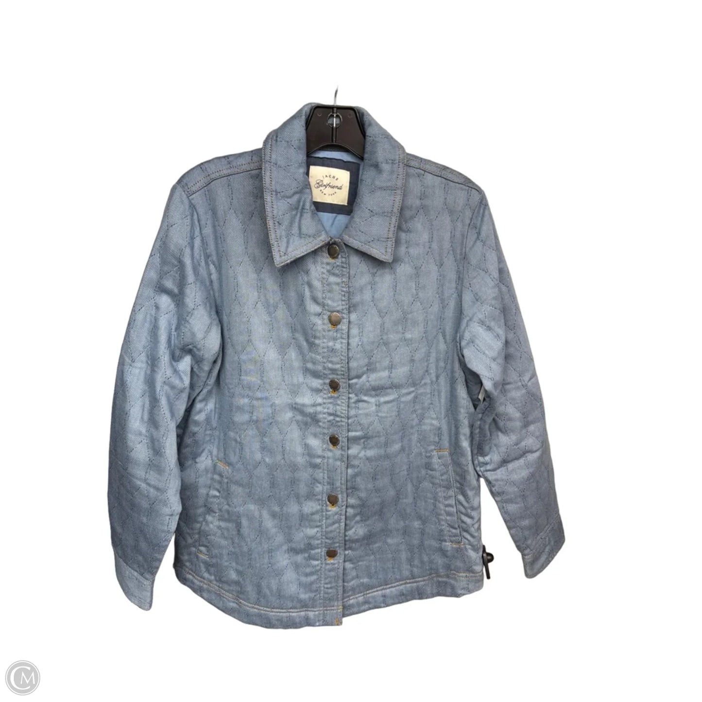 Jacket Shirt By Jachs Girlfirend In Blue Denim, Size: S