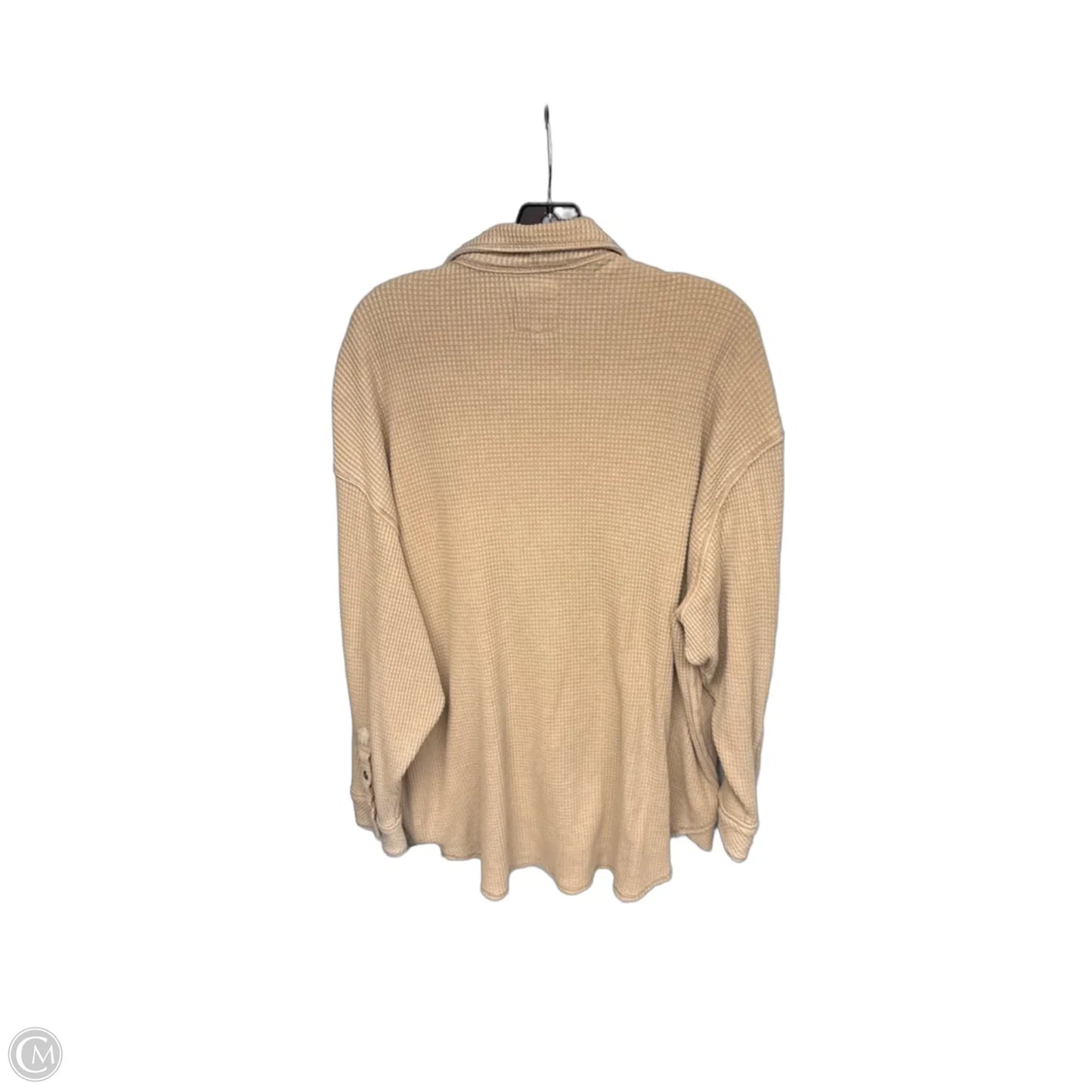 Jacket Shirt By Aerie In Tan, Size: M
