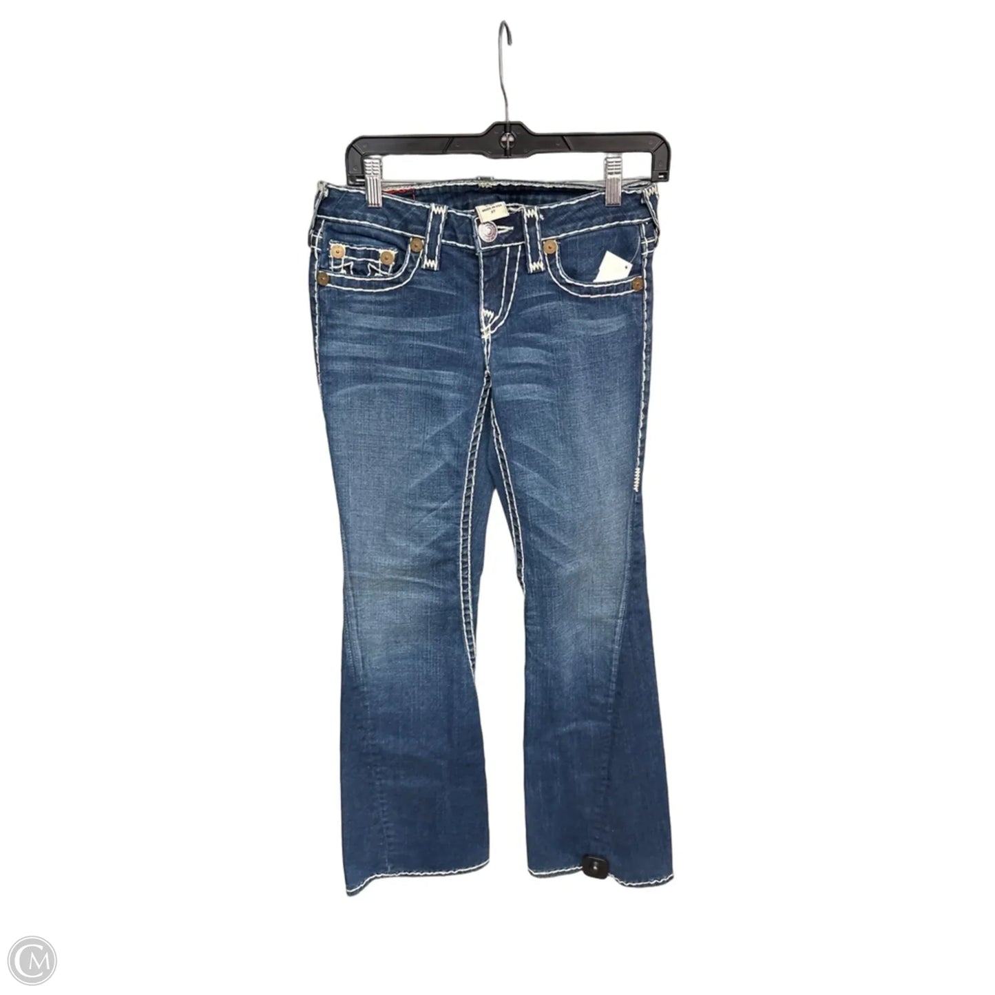 Jeans Boot Cut By True Religion In Blue Denim, Size: 4