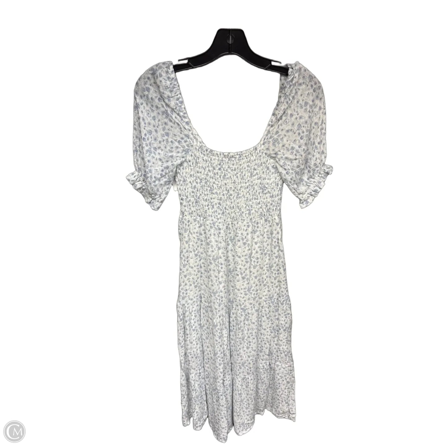 Dress Casual Midi By Abercrombie And Fitch In Blue & White, Size: Xs