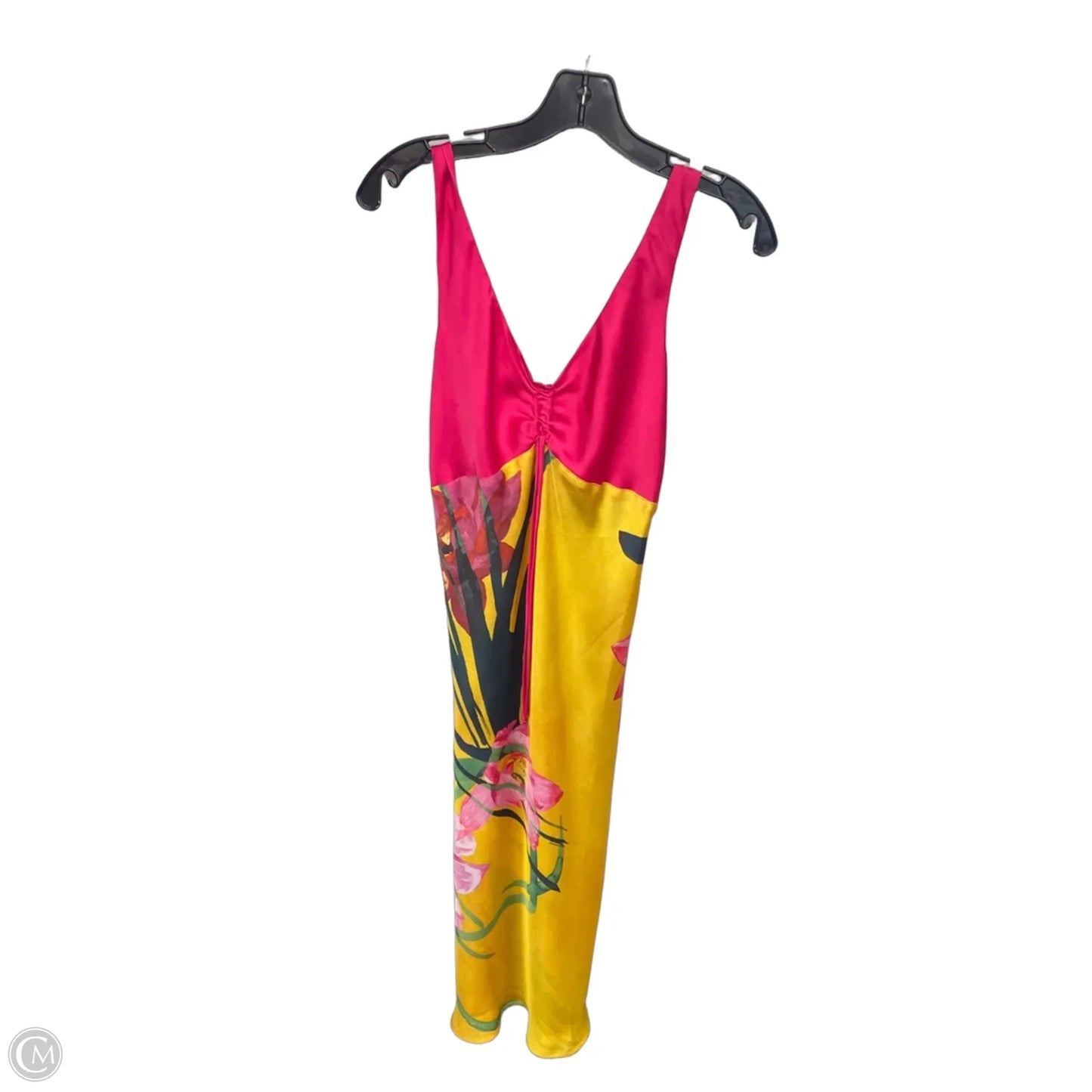 Dress Casual Maxi By Natori In Pink & Yellow, Size: S