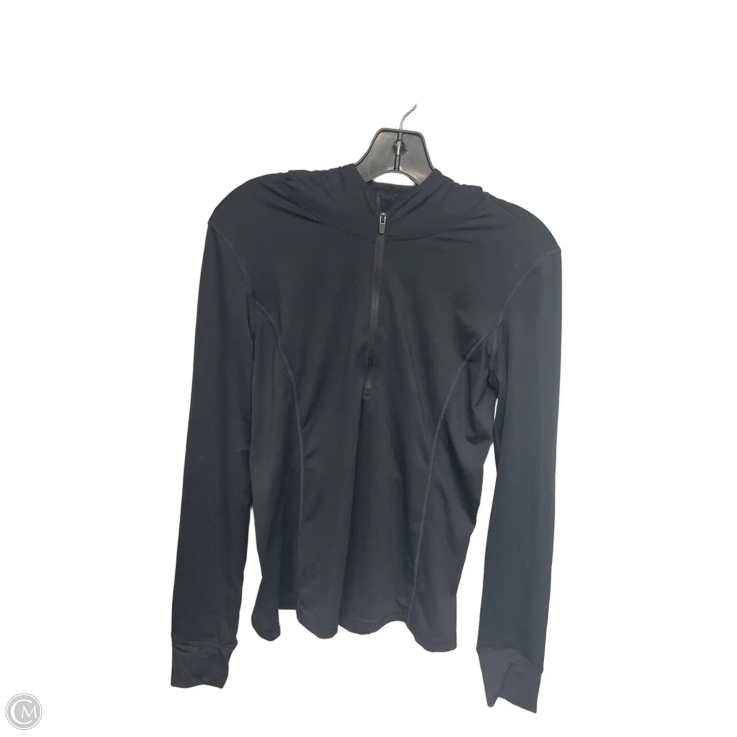 Athletic Top Long Sleeve Hoodie By Fabletics In Black, Size: S