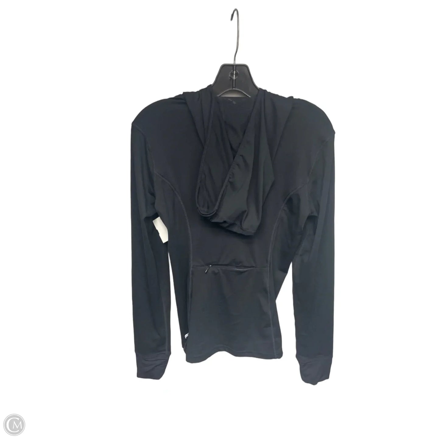 Athletic Top Long Sleeve Hoodie By Fabletics In Black, Size: S