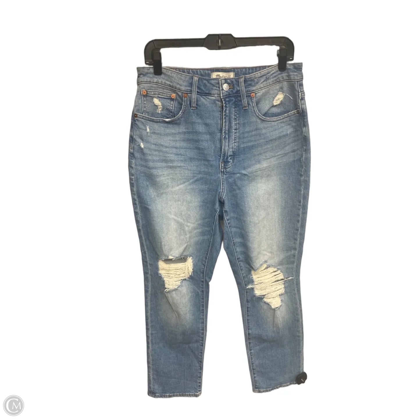 Jeans Straight By Madewell In Blue Denim, Size: 8