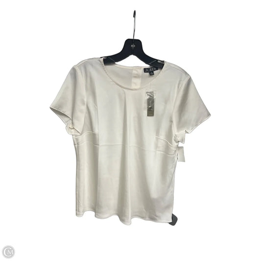 Top Short Sleeve By J. Crew In Ivory, Size: M
